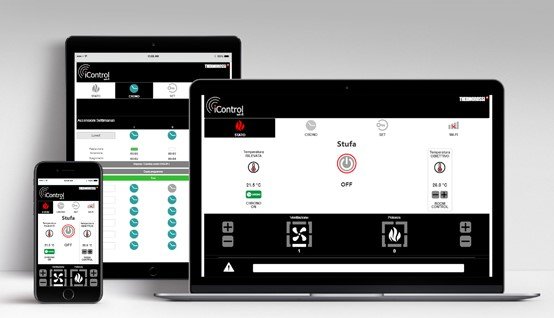 Pelletofen wasserführend App-Steuerung